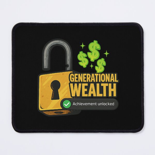 Item preview, Generational Wealth Achievement Badge designed and sold by Zuriel Hargrove.