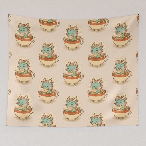 Item preview, Chibi Chinese Dragon - Soaking in Teacup designed and sold by Pastel Purrade.
