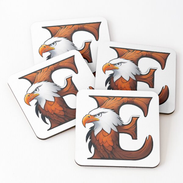 Item preview, Stylized letter E decorated with fierce eagle head graphic sticker. designed and sold by HEMRO.