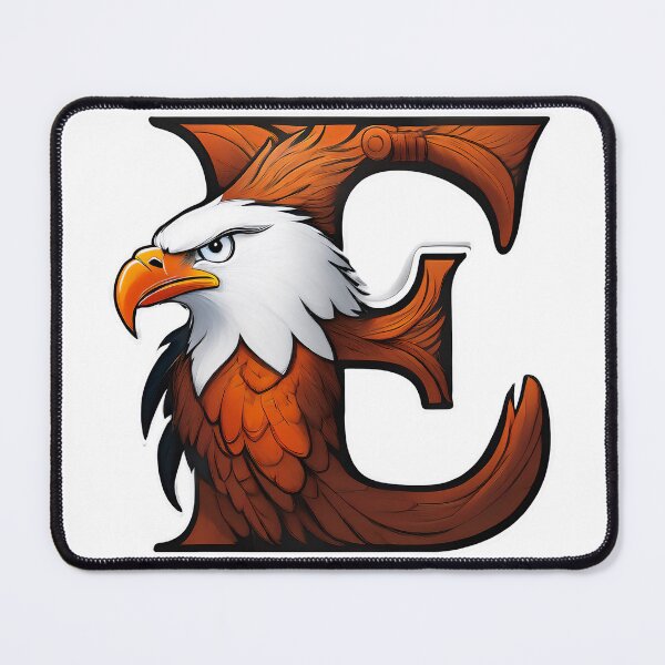 Item preview, Stylized letter E decorated with fierce eagle head graphic sticker. designed and sold by HEMRO.