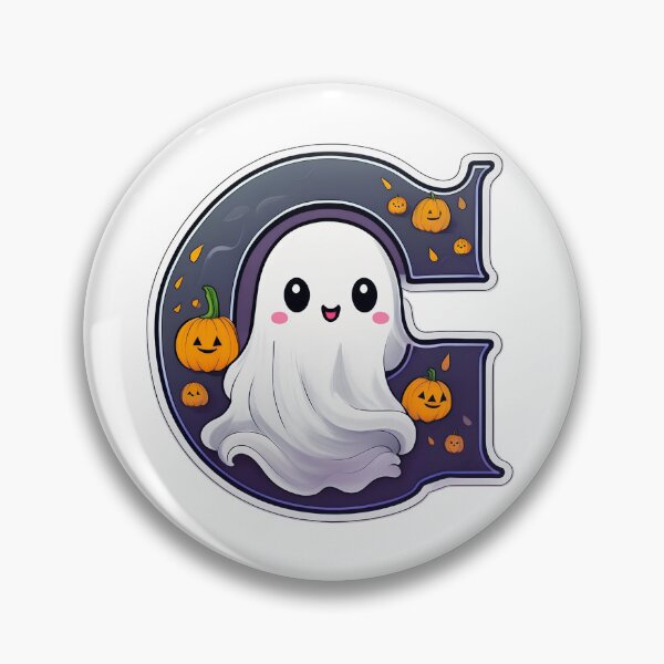 Item preview, Stylized letter G decorated cute ghost pumpkins graphic design sticker. designed and sold by HEMRO.