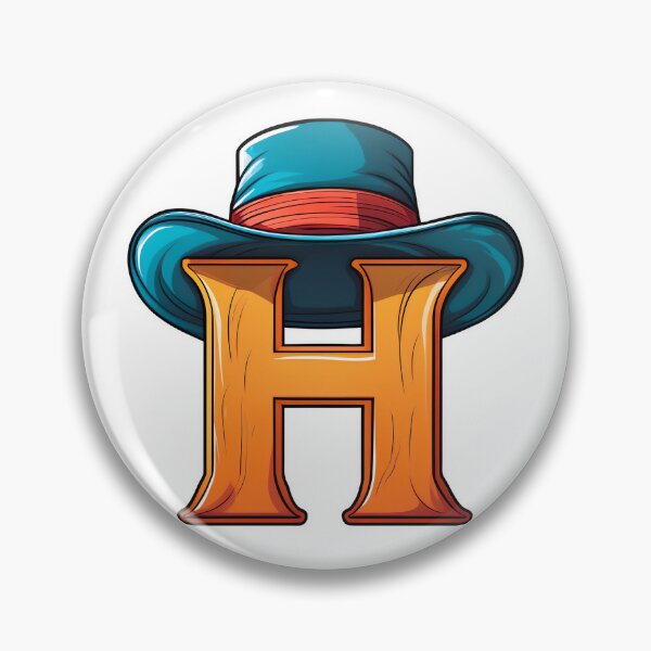 Item preview, Stylized letter H decorated with teal top hat graphic sticker design. designed and sold by HEMRO.