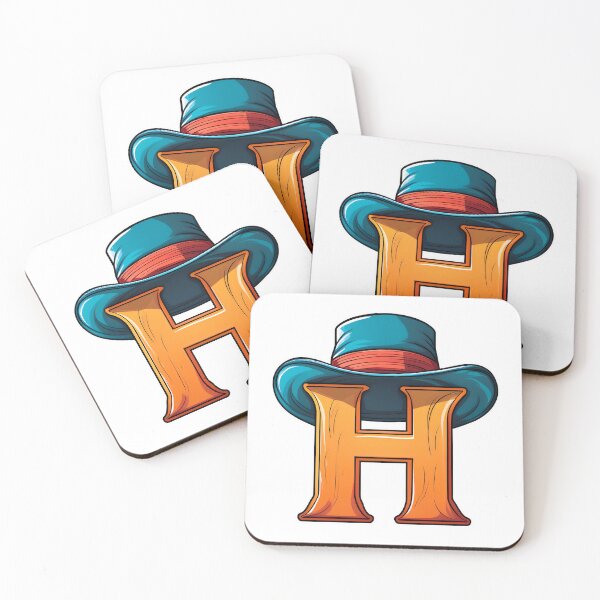 Item preview, Stylized letter H decorated with teal top hat graphic sticker design. designed and sold by HEMRO.