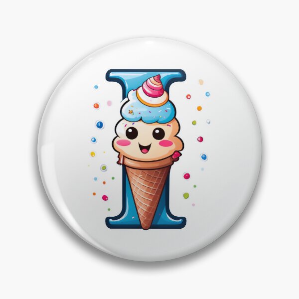 Item preview, Stylized letter I decorated with cute ice cream graphic sticker design. designed and sold by HEMRO.