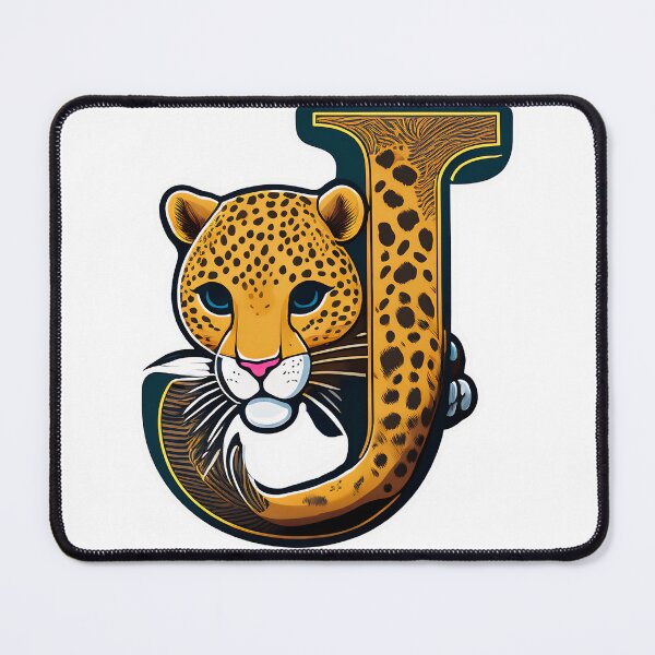 Item preview, Stylized letter J decorated with cute jaguar head graphic sticker icon. designed and sold by HEMRO.