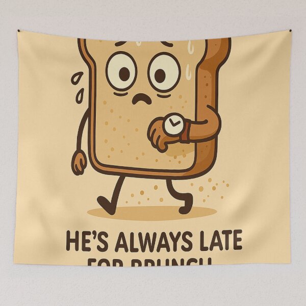 Item preview, “Late for Brunch – The Anxious Slice” designed and sold by GalenaDeco.