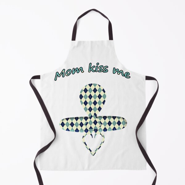 Item preview, Illustration of a pacifier with the text "Mom kiss me" designed and sold by NB-Artmagic.