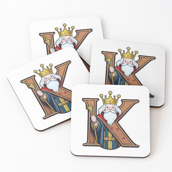 Item preview, Stylized letter K decorated with cartoon king scepter graphic sticker. designed and sold by HEMRO.