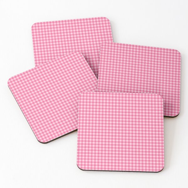 Item preview, Gingham Plaid Pattern - Tulip Pink designed and sold by colourpoems.