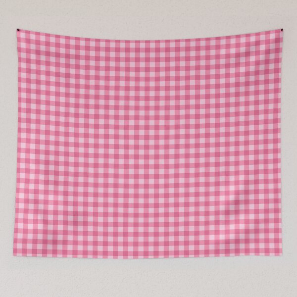 Item preview, Gingham Plaid Pattern - Tulip Pink designed and sold by colourpoems.