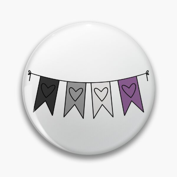 Item preview, Asexual Flag Pride Heart Banner  designed and sold by CaffeinatedSeer.
