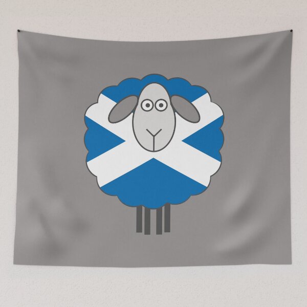 Item preview, Scottish Saltire Flag Patterned Sheep designed and sold by MacPean.