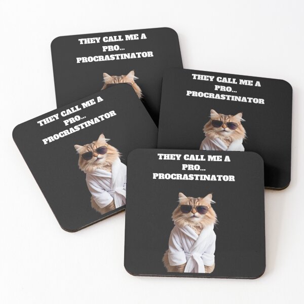 Item preview, Pro cat, procrastinator cat... designed and sold by Pawblematic .