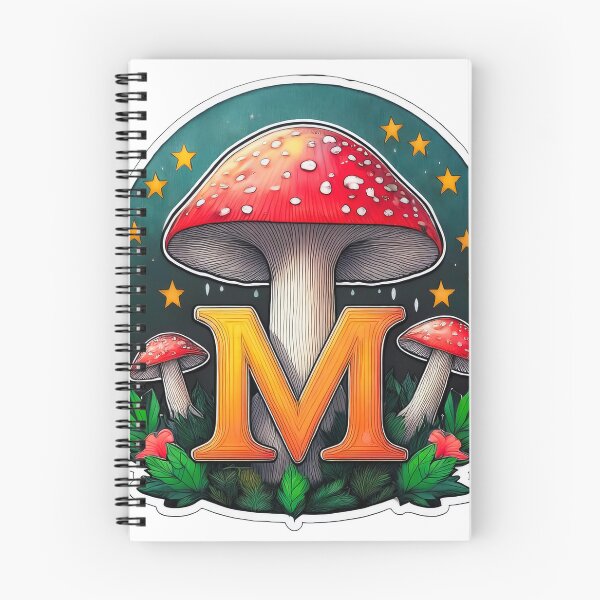 Item preview, Stylized letter M decorated with red mushroom graphic sticker icon design. designed and sold by HEMRO.
