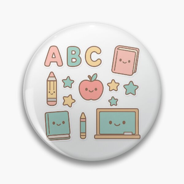 Item preview, Cute Teacher Sticker Pack - ABC Letters, Books & Smiles | Kawaii Classroom Decor for Teachers designed and sold by HAFIZ-DP.
