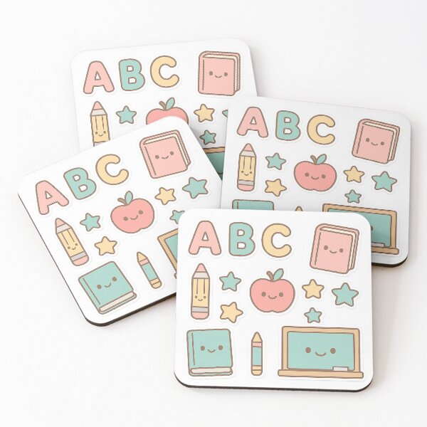 Item preview, Cute Teacher Sticker Pack - ABC Letters, Books & Smiles | Kawaii Classroom Decor for Teachers designed and sold by HAFIZ-DP.