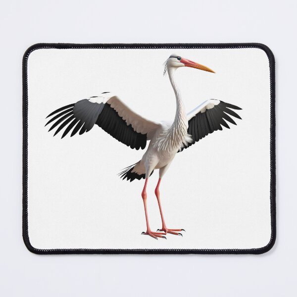 Item preview, Elegant White Stork Spreading Wings Bird Nature Legs designed and sold by ART ATTACK ZONE.