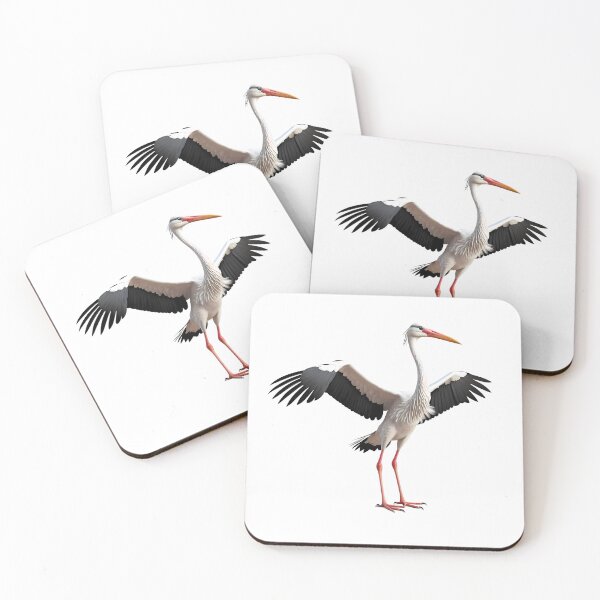 Item preview, Elegant White Stork Spreading Wings Bird Nature Legs designed and sold by ART ATTACK ZONE.