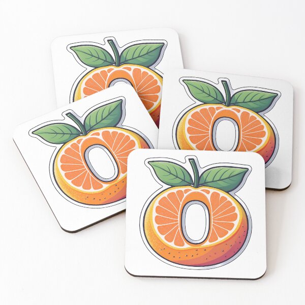 Item preview, Stylized letter O decorated with sliced orange graphic sticker icon design. designed and sold by HEMRO.