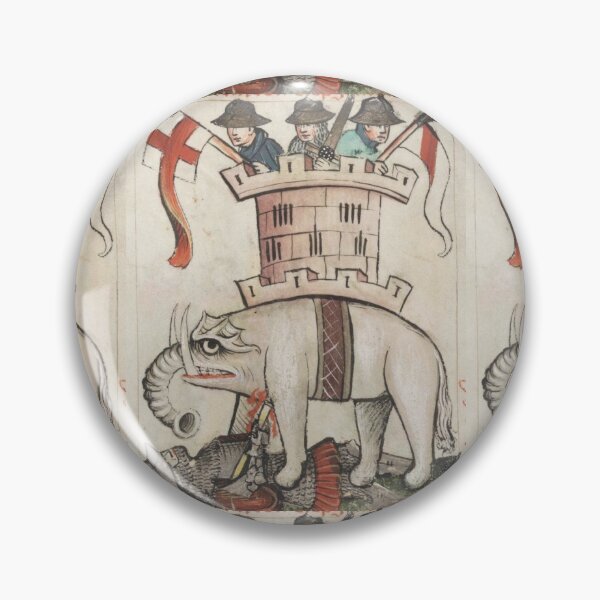 Item preview, Medieval War Elephant with Armored Riders designed and sold by VintageManiac.