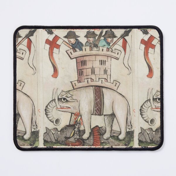 Item preview, Medieval War Elephant with Armored Riders designed and sold by VintageManiac.