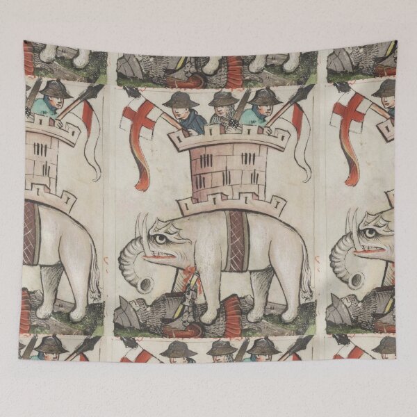 Item preview, Medieval War Elephant with Armored Riders designed and sold by VintageManiac.