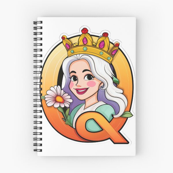 Item preview, Stylized letter Q decorated with cartoon queen crown graphic sticker design. designed and sold by HEMRO.