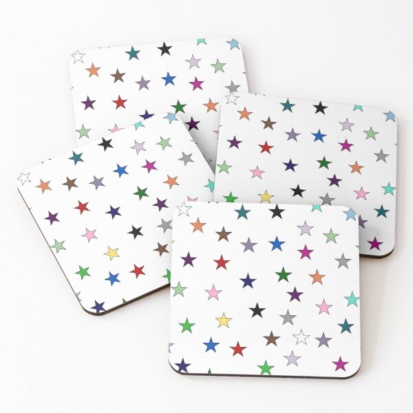 Item preview, Rainbow Stars (White) designed and sold by Snowroseblossom.