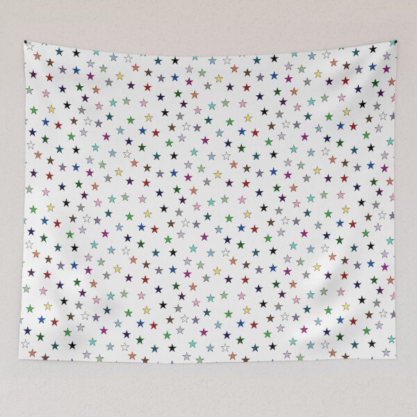 Item preview, Rainbow Stars (White) designed and sold by Snowroseblossom.