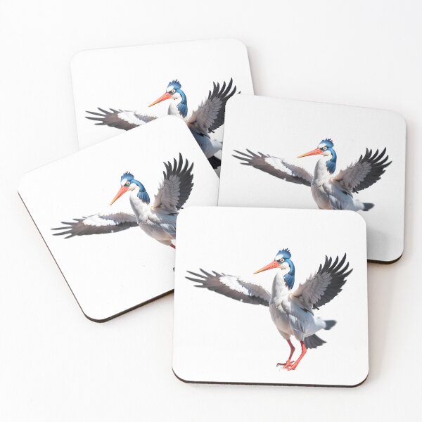 Item preview, Blue White Stork Spreading Wings Bird Nature Legs designed and sold by ART ATTACK ZONE.