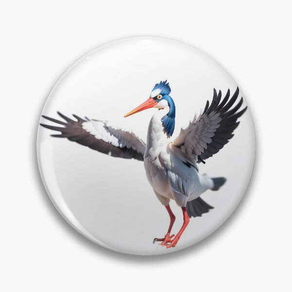Item preview, Blue White Stork Spreading Wings Bird Nature Legs designed and sold by ART ATTACK ZONE.