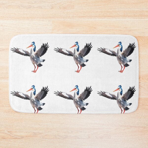 Item preview, Blue White Stork Spreading Wings Bird Nature Legs designed and sold by ART ATTACK ZONE.