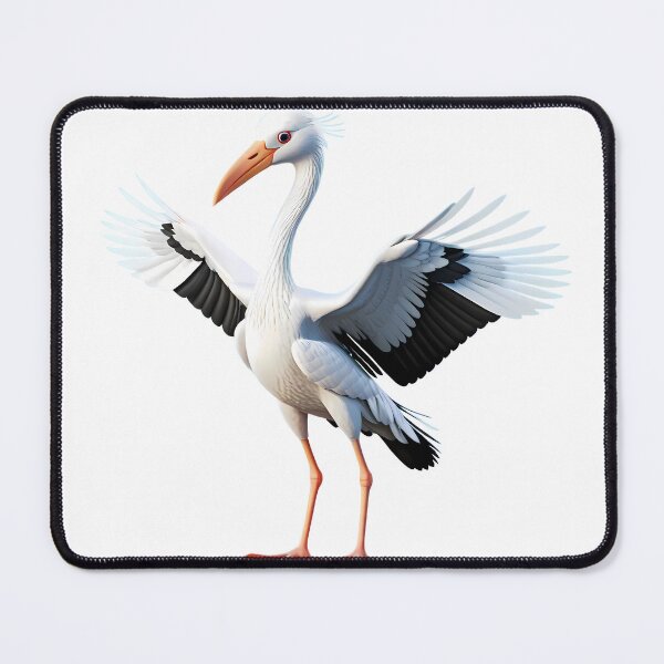 Item preview, White Black Stork Spreading Wings Bird Nature Legs designed and sold by ART ATTACK ZONE.