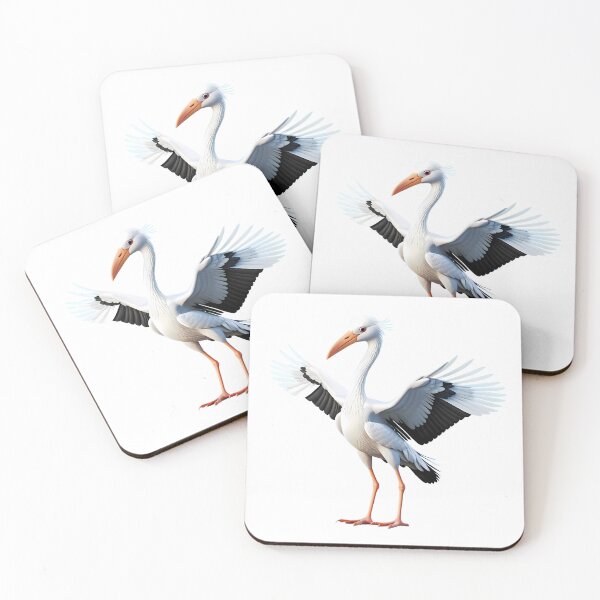 Item preview, White Black Stork Spreading Wings Bird Nature Legs designed and sold by ART ATTACK ZONE.