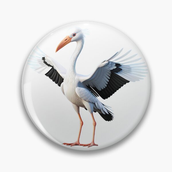 Item preview, White Black Stork Spreading Wings Bird Nature Legs designed and sold by ART ATTACK ZONE.