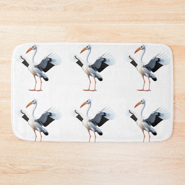 Item preview, White Black Stork Spreading Wings Bird Nature Legs designed and sold by ART ATTACK ZONE.