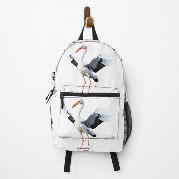 Item preview, White Black Stork Spreading Wings Bird Nature Legs designed and sold by ART ATTACK ZONE.