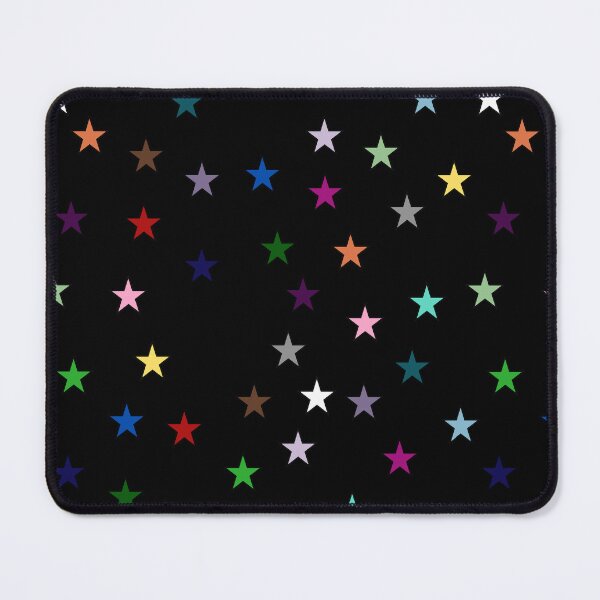 Item preview, Rainbow Stars (Black) designed and sold by Snowroseblossom.