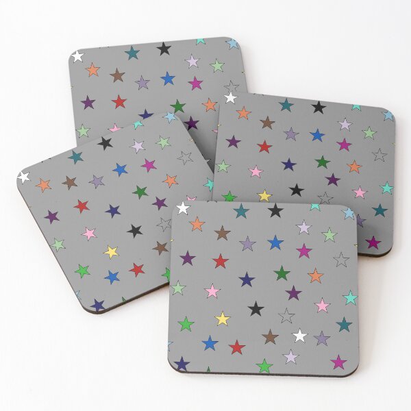 Item preview, Rainbow Stars (Grey) designed and sold by Snowroseblossom.