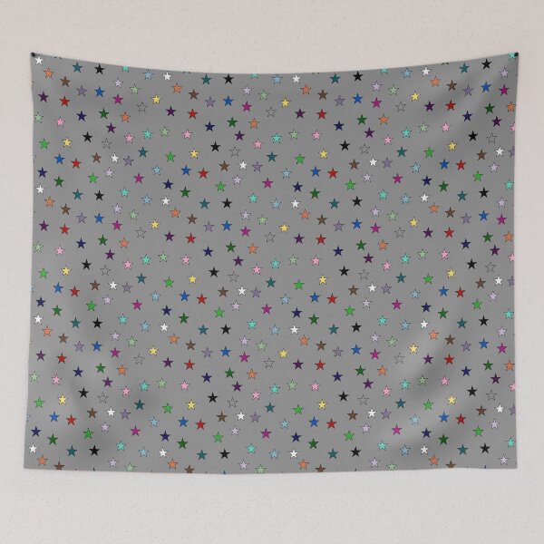 Item preview, Rainbow Stars (Grey) designed and sold by Snowroseblossom.
