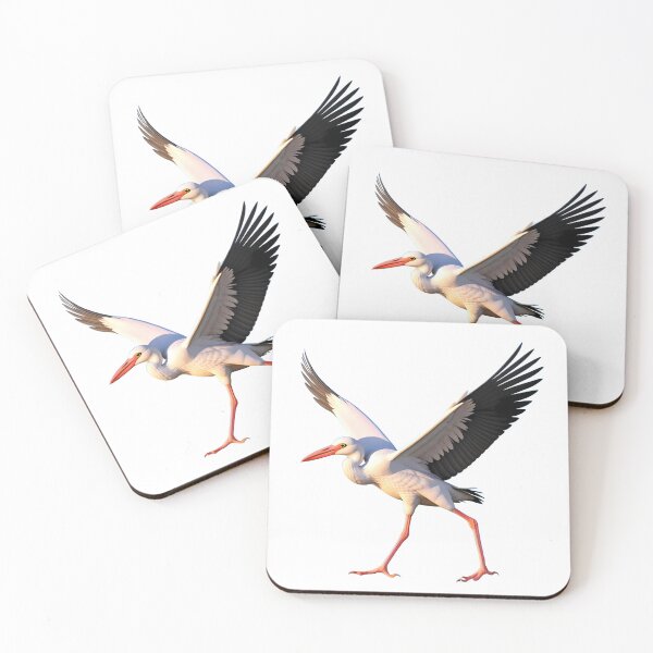Item preview, Fly White Stork Spreading Wings Bird Nature Legs designed and sold by ART ATTACK ZONE.