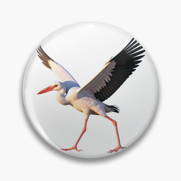 Item preview, Fly White Stork Spreading Wings Bird Nature Legs designed and sold by ART ATTACK ZONE.