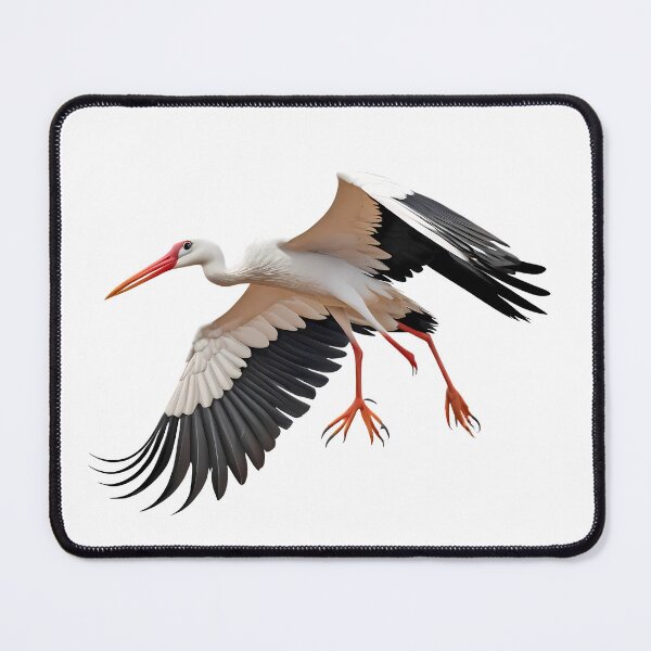 Item preview, 3D White Stork Spreading Wings Bird Nature Legs designed and sold by ART ATTACK ZONE.