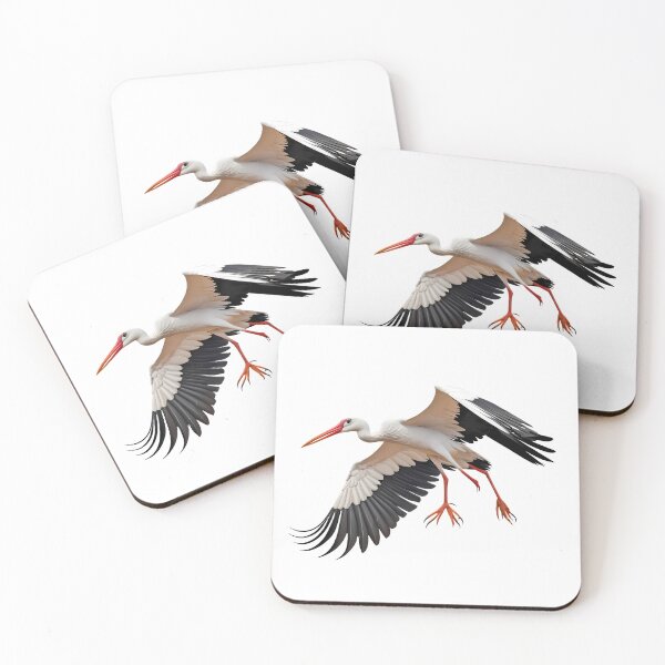 Item preview, 3D White Stork Spreading Wings Bird Nature Legs designed and sold by ART ATTACK ZONE.