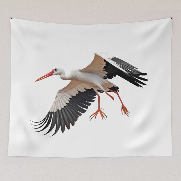 Item preview, 3D White Stork Spreading Wings Bird Nature Legs designed and sold by ART ATTACK ZONE.