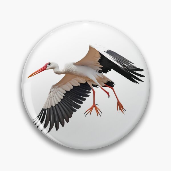 Item preview, 3D White Stork Spreading Wings Bird Nature Legs designed and sold by ART ATTACK ZONE.