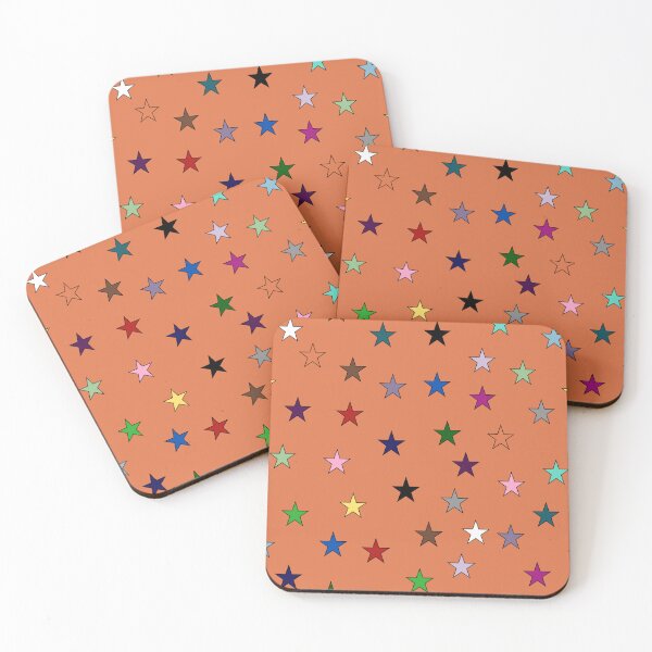 Item preview, Rainbow Stars (Orange) designed and sold by Snowroseblossom.