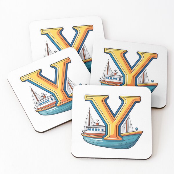 Item preview, Stylized letter Y decorated with cartoon boat graphic sticker icon design. designed and sold by HEMRO.