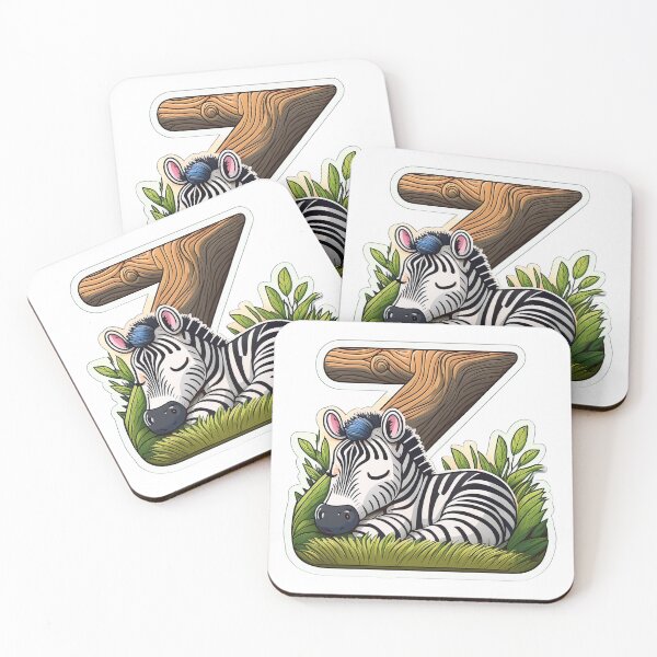 Item preview, Stylized letter Z decorated with sleeping zebra graphic sticker icon design. designed and sold by HEMRO.