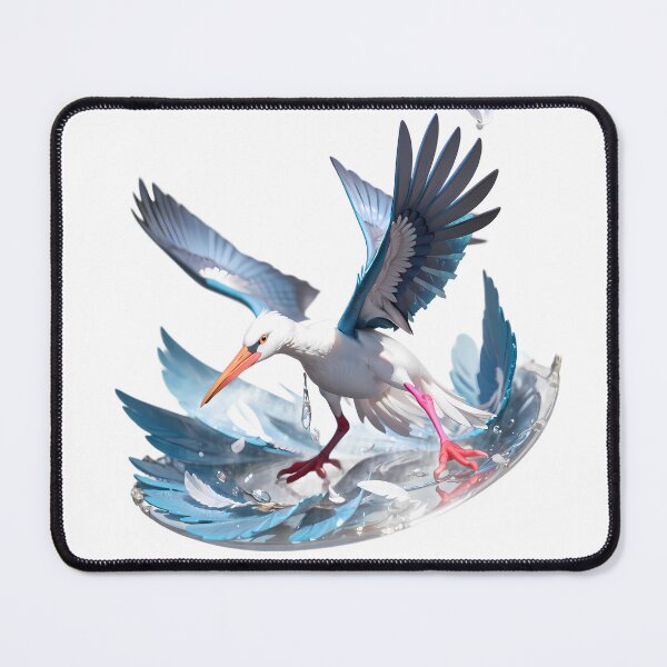 Item preview, Surreal Colorful Stork Spreading Wings Bird Nature Legs designed and sold by ART ATTACK ZONE.